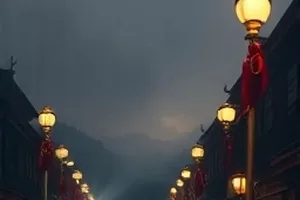 《换乘站台》剧照，夜班站台上亮着的换乘指示牌